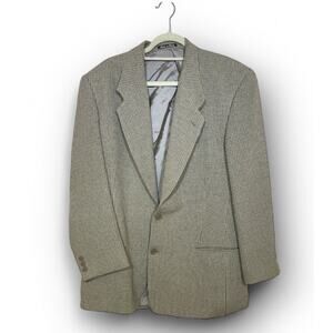 Giorgio Armani Le Collezioni 41L Houndstooth Blazer Sport Coat Jacket 22”x32”